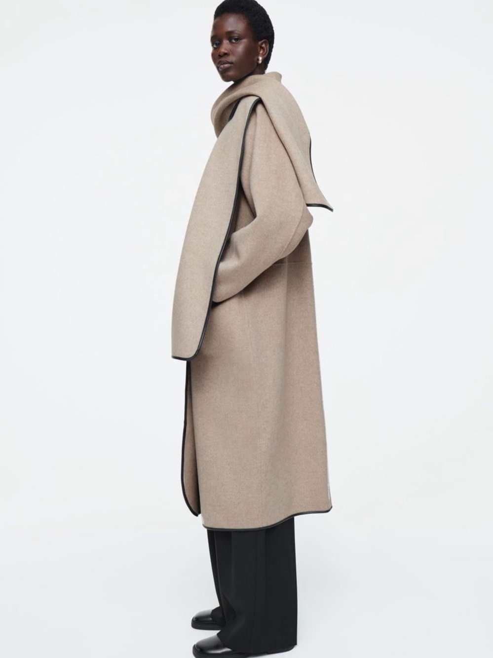 NWT Cos wool blend coat with scarf